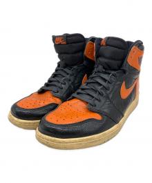 NIKE（ナイキ）の古着「ハイカットスニーカー」｜ブラック×オレンジ