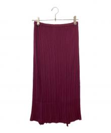 ISSEY MIYAKE FETE（イッセイミヤケフェット）の古着「プリーツスカート」｜バーガンディー