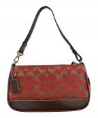 COACHコーチ）の古着「ハンドポーチ」｜レッド×ブラウン