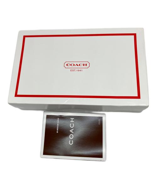 COACH（コーチ）COACH (コーチ) ハンドポーチ レッド×ブラウンの古着・服飾アイテム