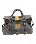 MIU MIUミュウミュウ）の古着「レザーバッグ」｜グレー