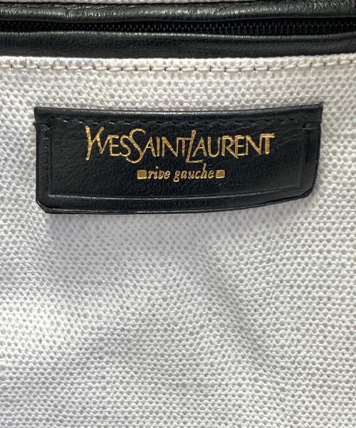 Yves Saint Laurent Rive Gauche（イヴ・サンローラン リヴ・ゴーシュ）Yves Saint Laurent Rive Gauche (イヴ・サンローラン リヴ・ゴーシュ) ハンドバッグ ホワイト×ブラックの古着・服飾アイテム