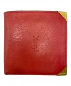 Yves Saint Laurentイヴサンローラン）の古着「2つ折り財布」｜レッド