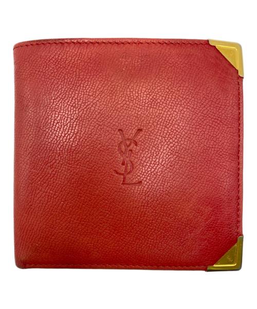 Yves Saint Laurent（イヴサンローラン）Yves Saint Laurent (イヴサンローラン) 2つ折り財布 レッドの古着・服飾アイテム