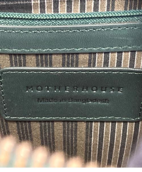 MOTHERHOUSE（マザーハウス）MOTHERHOUSE (マザーハウス) レザーショルダーバッグ グリーンの古着・服飾アイテム