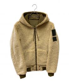 DIESEL（ディーゼル）の古着「リバーシブルボアジャケット」｜カーキ×ベージュ