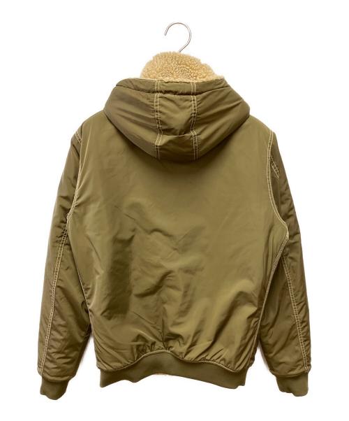 DIESEL（ディーゼル）DIESEL (ディーゼル) リバーシブルボアジャケット カーキ×ベージュ サイズ:Sの古着・服飾アイテム
