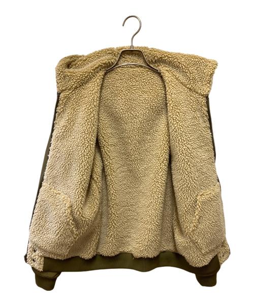 DIESEL（ディーゼル）DIESEL (ディーゼル) リバーシブルボアジャケット カーキ×ベージュ サイズ:Sの古着・服飾アイテム