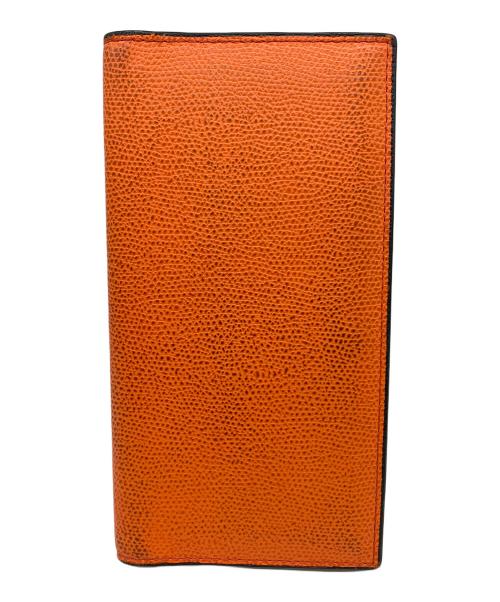 Valextra（ヴァレクストラ）Valextra (ヴァレクストラ) 長財布 オレンジの古着・服飾アイテム