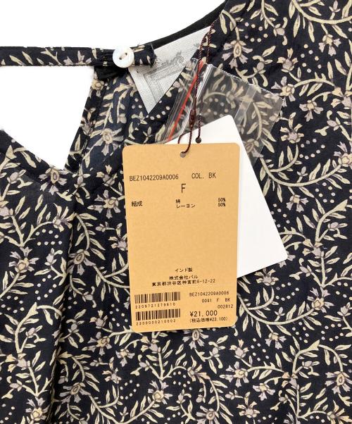 BEARDSLEY（ビアズリー）BEARDSLEY (ビアズリー) 長袖ワンピース ベージュ×ブラック サイズ:F 未使用品の古着・服飾アイテム