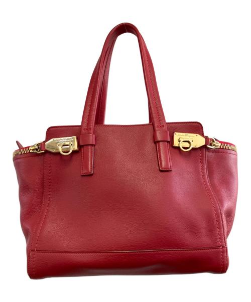 Salvatore Ferragamo（サルヴァトーレ フェラガモ）Salvatore Ferragamo (サルヴァトーレ フェラガモ) ハンドバッグ レッドの古着・服飾アイテム