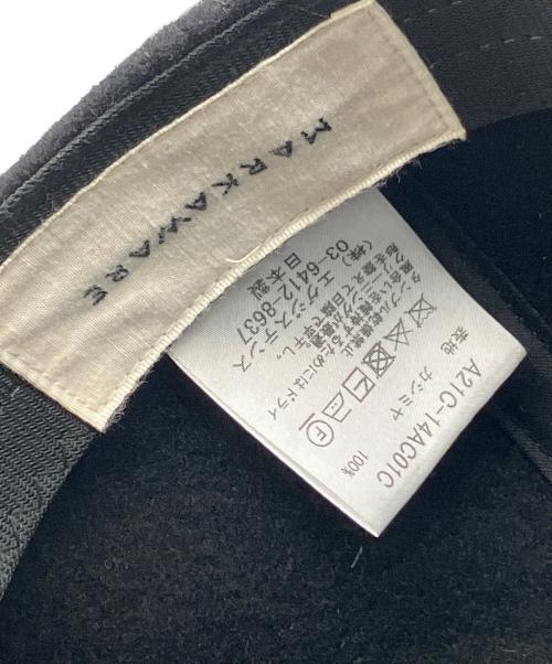 MARKAWARE（マーカウェア）MARKAWARE (マーカウェア) SPORTS CAP CASHMERE MELTON ブラック サイズ:Fの古着・服飾アイテム