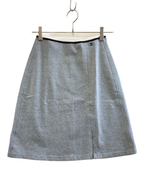 CHANEL（シャネル）CHANEL (シャネル) スカート グレー サイズ:36の古着・服飾アイテム