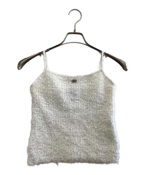 CHANEL（シャネル）CHANEL (シャネル) ラメ キャミソール ニット ホワイト サイズ:40の古着・服飾アイテム