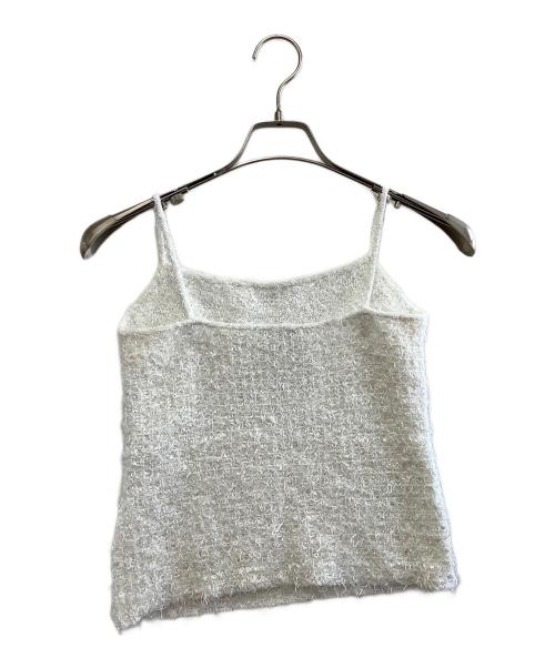CHANEL（シャネル）CHANEL (シャネル) ラメ キャミソール ニット ホワイト サイズ:40の古着・服飾アイテム