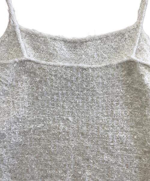 CHANEL（シャネル）CHANEL (シャネル) ラメ キャミソール ニット ホワイト サイズ:40の古着・服飾アイテム