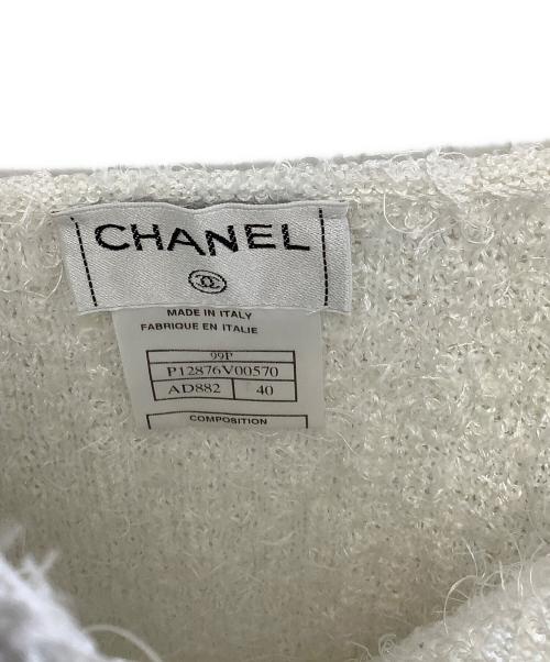CHANEL（シャネル）CHANEL (シャネル) ラメ キャミソール ニット ホワイト サイズ:40の古着・服飾アイテム