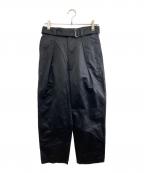 MACKINTOSH PHILOSOPHYマッキントッシュ フィロソフィー）の古着「ベルト付きタックパンツ」｜ブラック