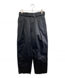 MACKINTOSH PHILOSOPHY（マッキントッシュ フィロソフィー）の古着「ベルト付きタックパンツ」｜ブラック