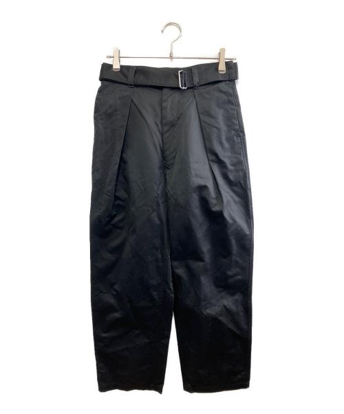 MACKINTOSH PHILOSOPHY（マッキントッシュ フィロソフィー）MACKINTOSH PHILOSOPHY (マッキントッシュ フィロソフィー) ベルト付きタックパンツ ブラック サイズ:2の古着・服飾アイテム
