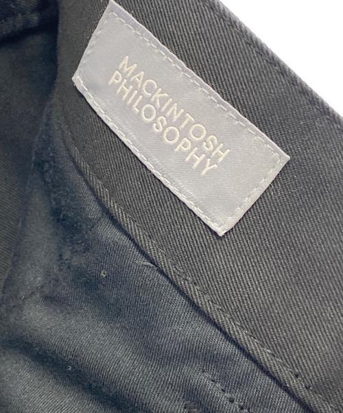 MACKINTOSH PHILOSOPHY（マッキントッシュ フィロソフィー）MACKINTOSH PHILOSOPHY (マッキントッシュ フィロソフィー) ベルト付きタックパンツ ブラック サイズ:2の古着・服飾アイテム