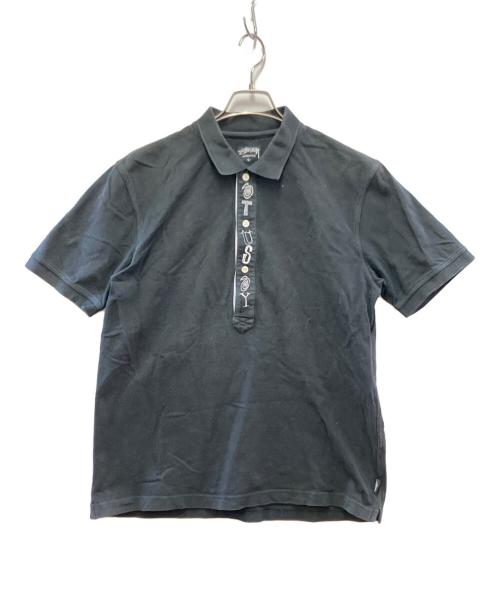 stussy（ステューシー）stussy (ステューシー) ポロシャツ ブラック サイズ:Lの古着・服飾アイテム
