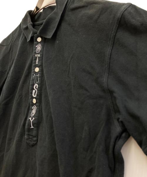 stussy（ステューシー）stussy (ステューシー) ポロシャツ ブラック サイズ:Lの古着・服飾アイテム