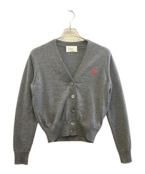 ami（アミ）ami (アミ) 薄手カーディガン チャコールグレー サイズ:XSの古着・服飾アイテム
