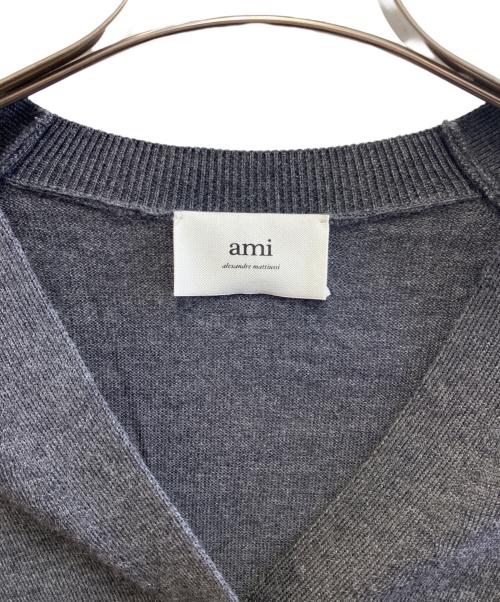 ami（アミ）ami (アミ) 薄手カーディガン チャコールグレー サイズ:XSの古着・服飾アイテム
