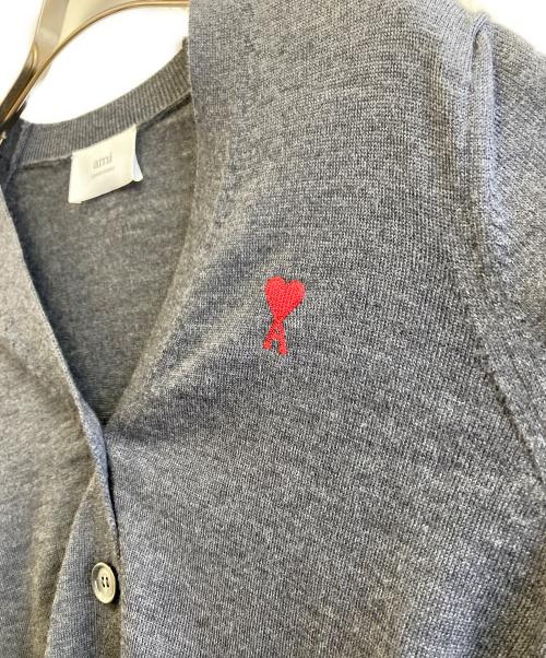 ami（アミ）ami (アミ) 薄手カーディガン チャコールグレー サイズ:XSの古着・服飾アイテム