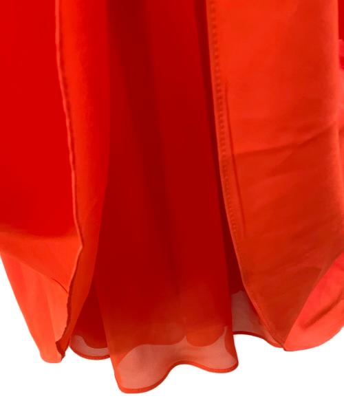 LAUREN RALPH LAUREN（ローレンラルフローレン）LAUREN RALPH LAUREN (ローレンラルフローレン) 半袖ワンピース オレンジ サイズ:6の古着・服飾アイテム