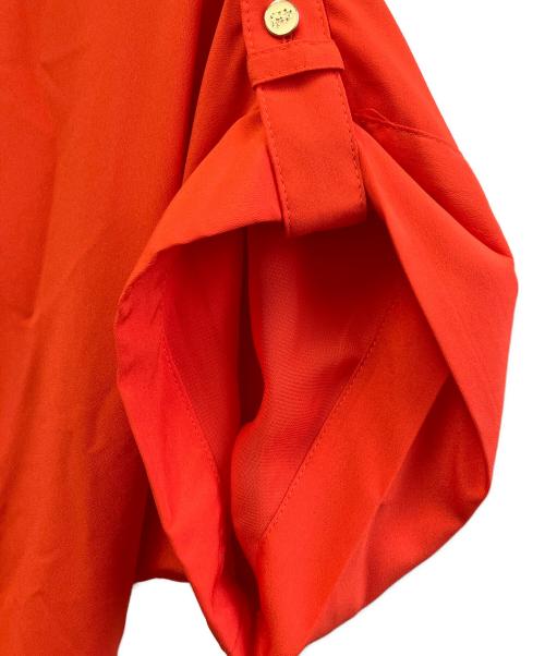 LAUREN RALPH LAUREN（ローレンラルフローレン）LAUREN RALPH LAUREN (ローレンラルフローレン) 半袖ワンピース オレンジ サイズ:6の古着・服飾アイテム