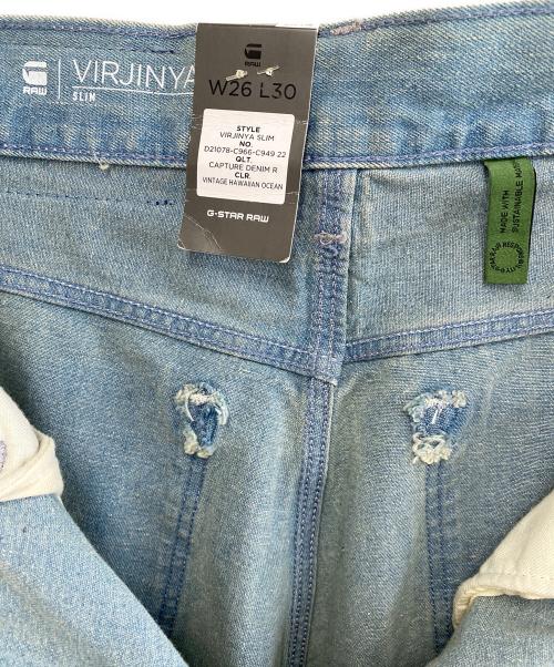 G-STAR RAW（ジースターロゥ）G-STAR RAW (ジースターロゥ) Virjinya Slim Jeans ブルー サイズ:26/30 未使用品の古着・服飾アイテム