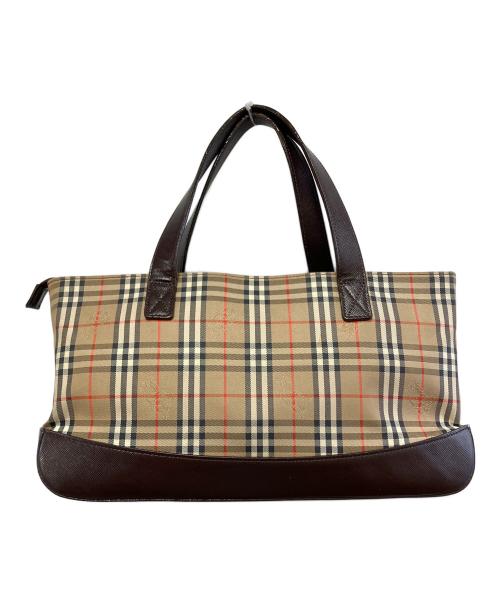 BURBERRY（バーバリー）BURBERRY (バーバリー) トートバッグ ブラウン×ベージュの古着・服飾アイテム