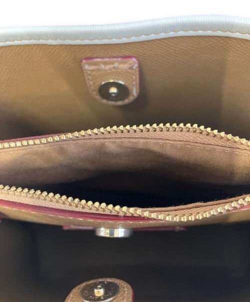 COACH（コーチ）COACH (コーチ) モリーバケット バッグ ベージュ×ブルーの古着・服飾アイテム
