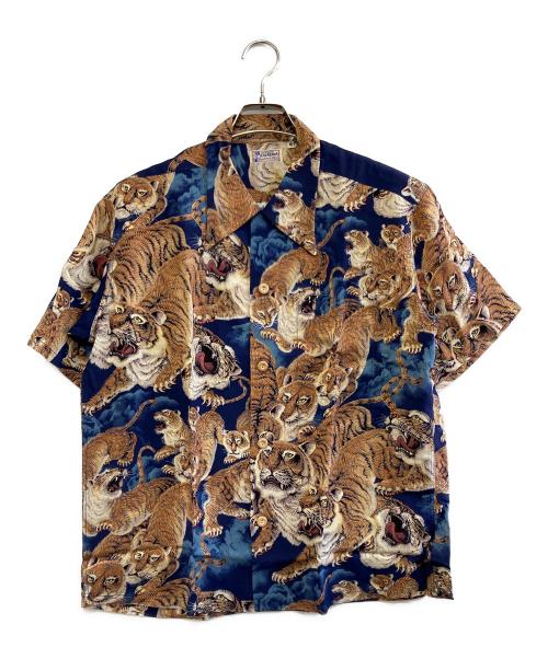 Sun Surf（サンサーフ）Sun Surf (サンサーフ) 半袖シャツ ブラウン×ネイビー サイズ:M 未使用品の古着・服飾アイテム