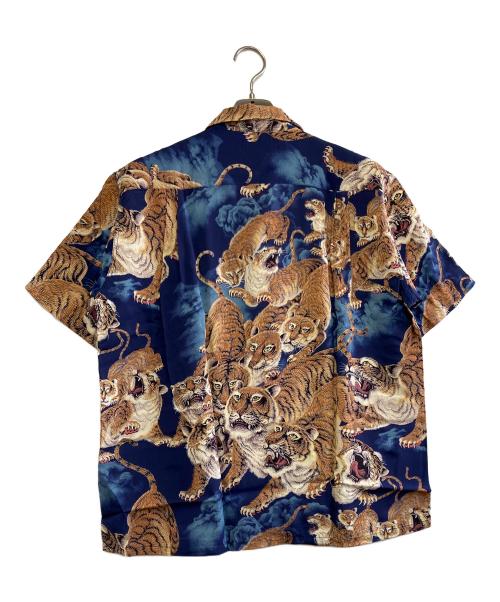 Sun Surf（サンサーフ）Sun Surf (サンサーフ) 半袖シャツ ブラウン×ネイビー サイズ:M 未使用品の古着・服飾アイテム