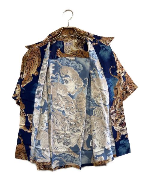 Sun Surf（サンサーフ）Sun Surf (サンサーフ) 半袖シャツ ブラウン×ネイビー サイズ:M 未使用品の古着・服飾アイテム