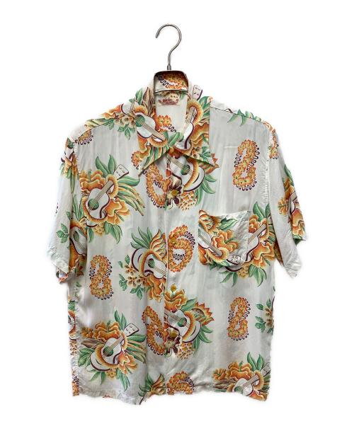 Sun Surf（サンサーフ）Sun Surf (サンサーフ) 半袖シャツ ブラウン×ホワイト サイズ:Mの古着・服飾アイテム