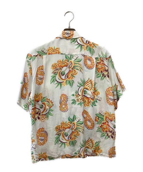 Sun Surf（サンサーフ）Sun Surf (サンサーフ) 半袖シャツ ブラウン×ホワイト サイズ:Mの古着・服飾アイテム