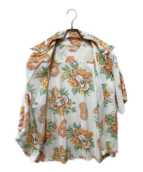 Sun Surf（サンサーフ）Sun Surf (サンサーフ) 半袖シャツ ブラウン×ホワイト サイズ:Mの古着・服飾アイテム