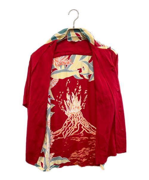 Sun Surf（サンサーフ）Sun Surf (サンサーフ) 半袖シャツ レッド サイズ:Lの古着・服飾アイテム