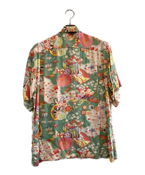Sun Surf（サンサーフ）Sun Surf (サンサーフ) 半袖シャツ ピンク×グリーン サイズ:Mの古着・服飾アイテム