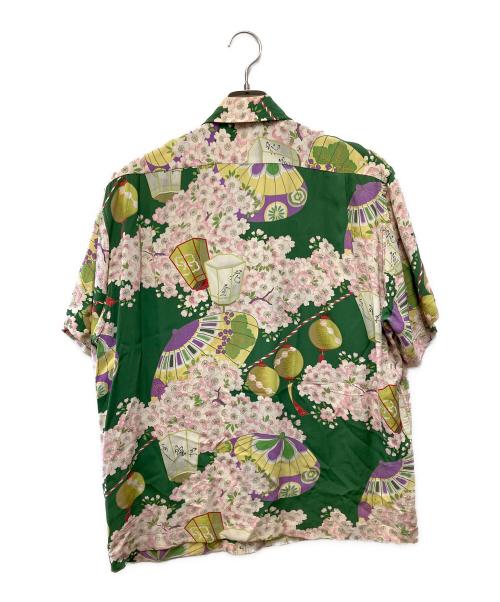 Sun Surf（サンサーフ）Sun Surf (サンサーフ) 半袖シャツ グリーン サイズ:Lの古着・服飾アイテム