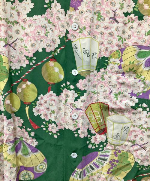 Sun Surf（サンサーフ）Sun Surf (サンサーフ) 半袖シャツ グリーン サイズ:Lの古着・服飾アイテム