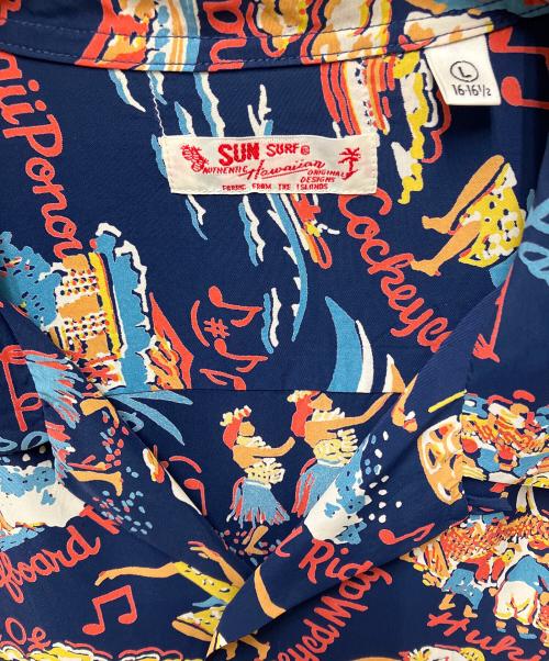 Sun Surf（サンサーフ）Sun Surf (サンサーフ) 半袖シャツ ネイビー サイズ:Lの古着・服飾アイテム