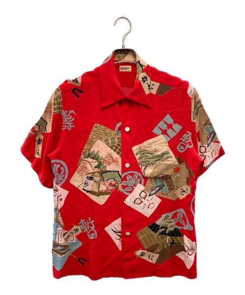 Sun Surf（サンサーフ）Sun Surf (サンサーフ) 半袖シャツ レッド サイズ:Mの古着・服飾アイテム