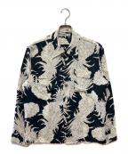 Sun Surfサンサーフ）の古着「長袖シャツ」｜ブラック×ホワイト