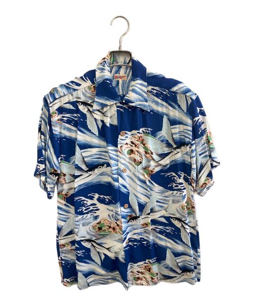Sun Surf（サンサーフ）Sun Surf (サンサーフ) 半袖シャツ ブルー サイズ:Mの古着・服飾アイテム