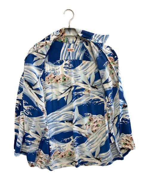 Sun Surf（サンサーフ）Sun Surf (サンサーフ) 半袖シャツ ブルー サイズ:Mの古着・服飾アイテム